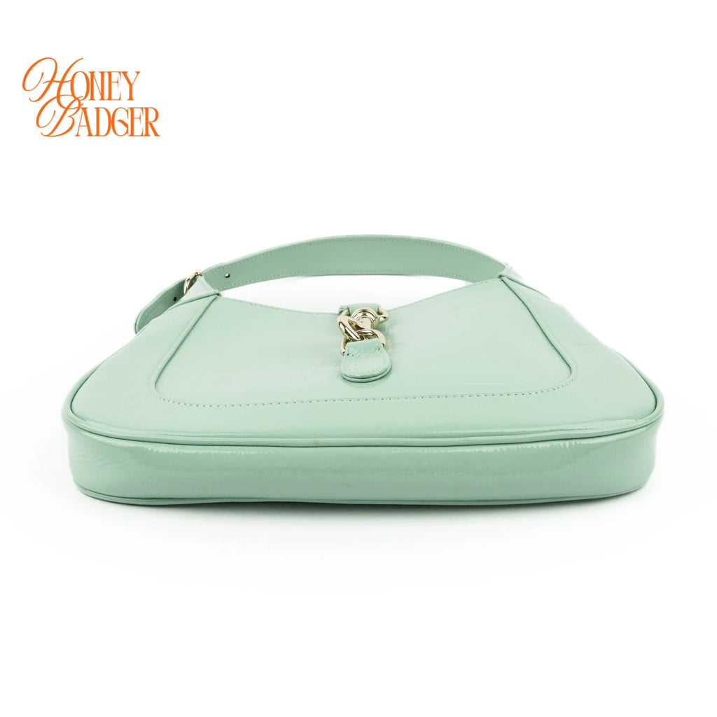 Gucci Jackie 1961 Medium Patent Leather Mint Green Rank A