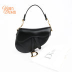 Dior Saddle Bag Calfskin Black Rank AB