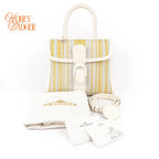 Delvaux Brillant MM Toile de Cuir Rainbow & Calf Souple Ivory Rank A