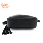 Gucci Soho Mini Disco Black Grained Leather Crossbody Camera Bag Rank A
