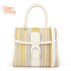 Delvaux Brillant MM Toile de Cuir Rainbow & Calf Souple Ivory Rank A