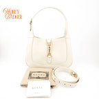 Gucci Jackie 1961 Medium Leather White Gold Hardware Rank S