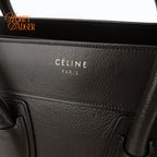 Celine Luggage Medium Grained Calfskin Brown Rank A