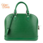 Louis Vuitton Alma PM Epi Leather Menthe Green Silver Hardware Rank A