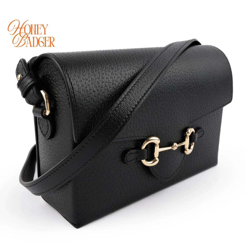 Gucci Horsebit 1955 Leather Shoulder Bag Black Rank S