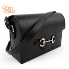 Gucci Horsebit 1955 Leather Shoulder Bag Black Rank S