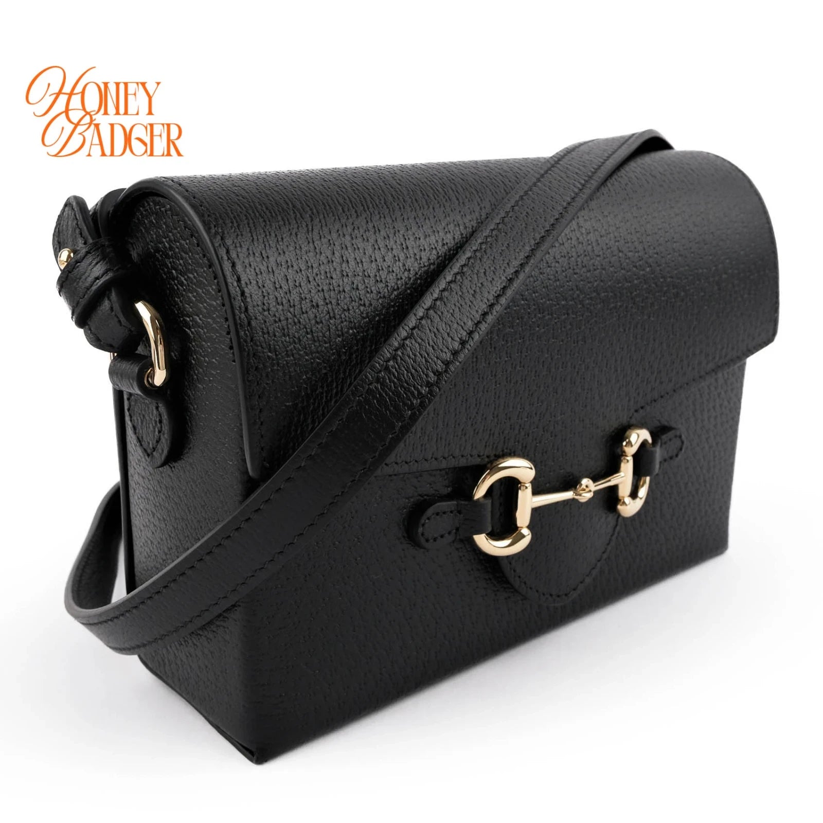 Gucci Horsebit 1955 Leather Shoulder Bag Black Rank S