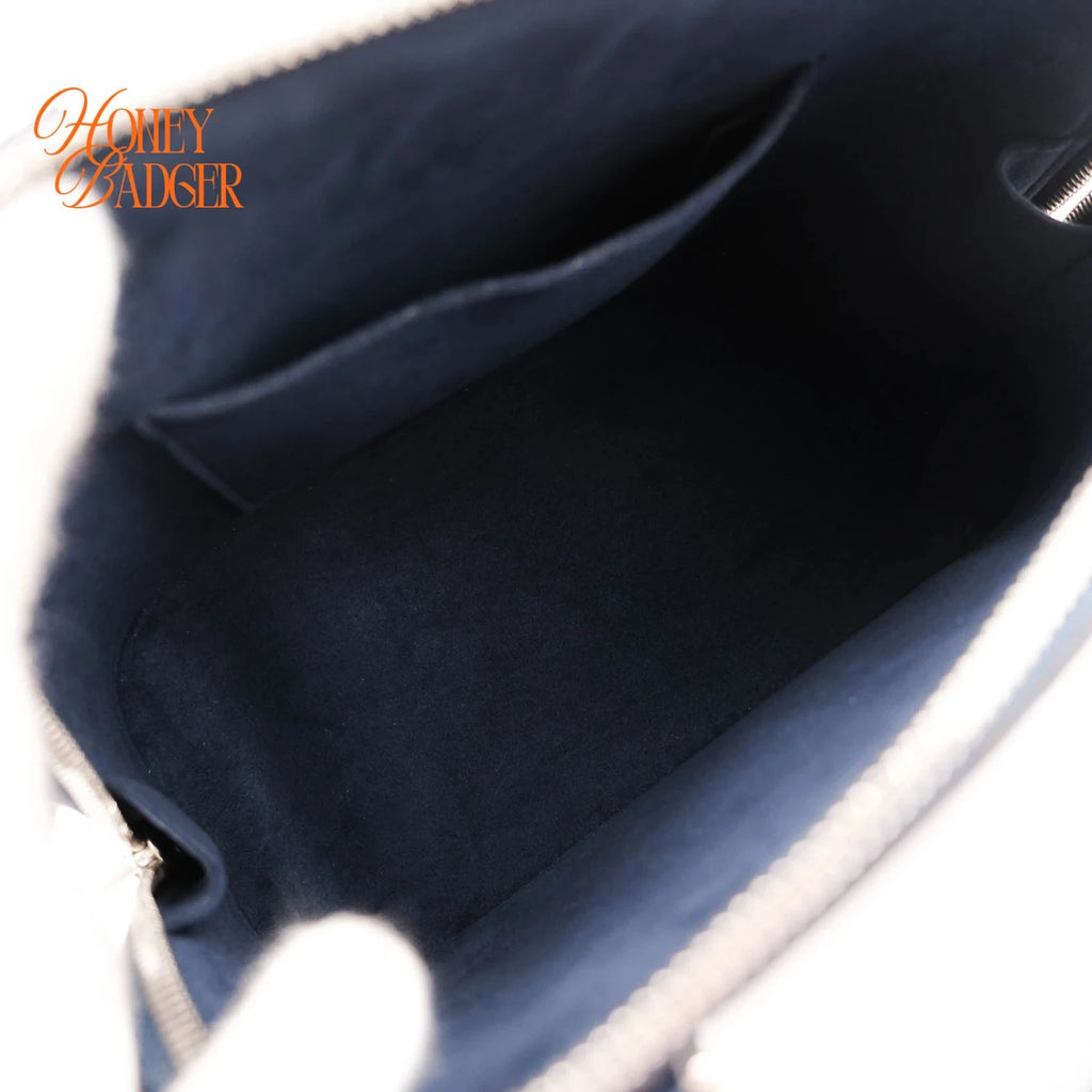 Louis Vuitton Alma BB Epi Leather Indigo Blue Silver Hardware Rank A