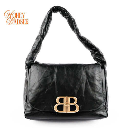 Balenciaga Monaco Leather Black Rank S
