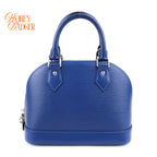 Louis Vuitton Alma BB Epi Leather Indigo Blue Silver Hardware Rank A