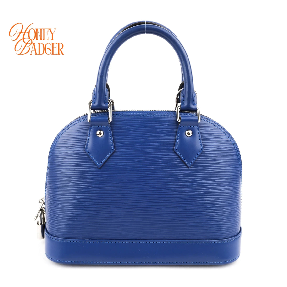 Louis Vuitton Alma BB Epi Leather Indigo Blue Silver Hardware Rank A