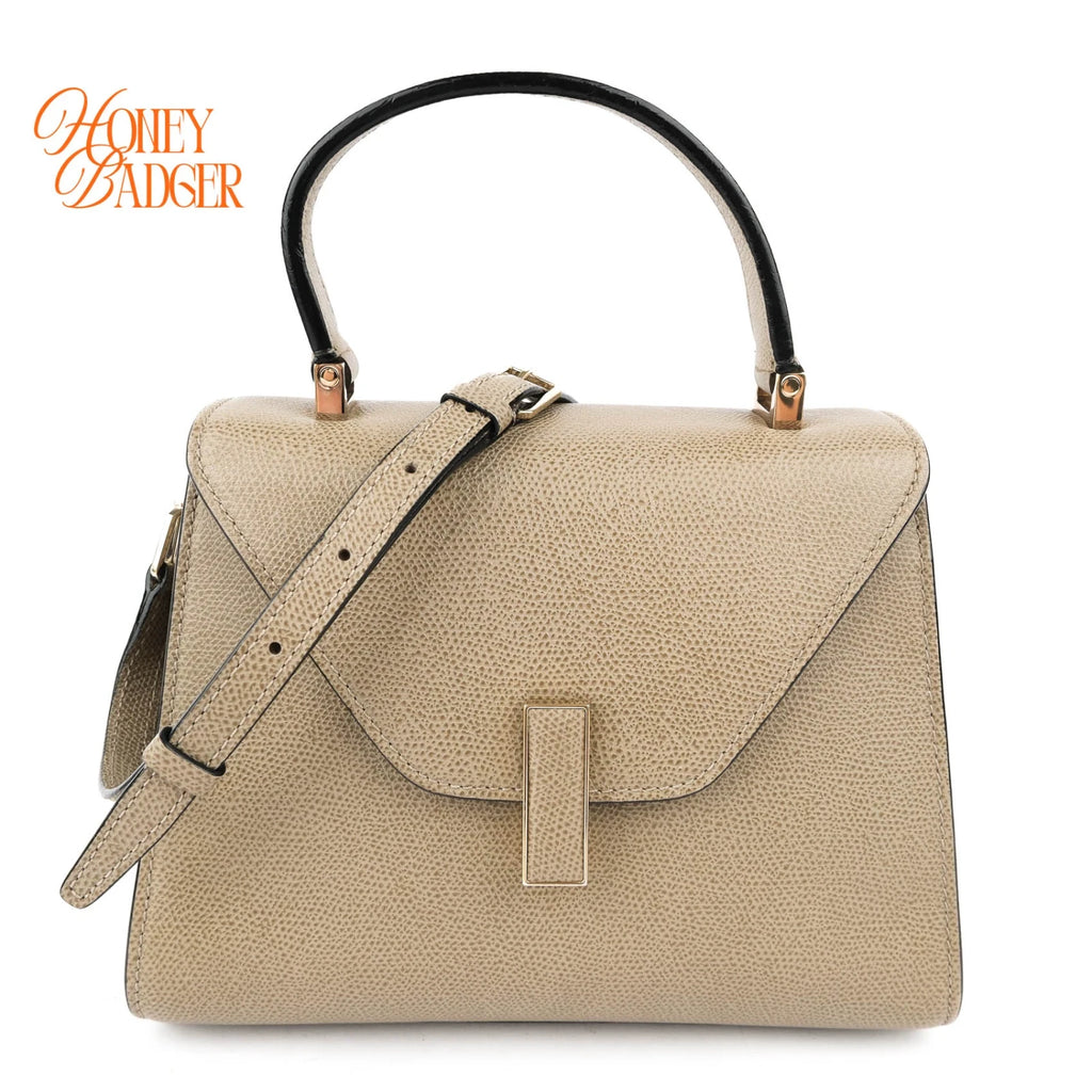 Valextra Iside Mini Millepunte Calfskin Beige Cachemire Gold Hardware Rank A