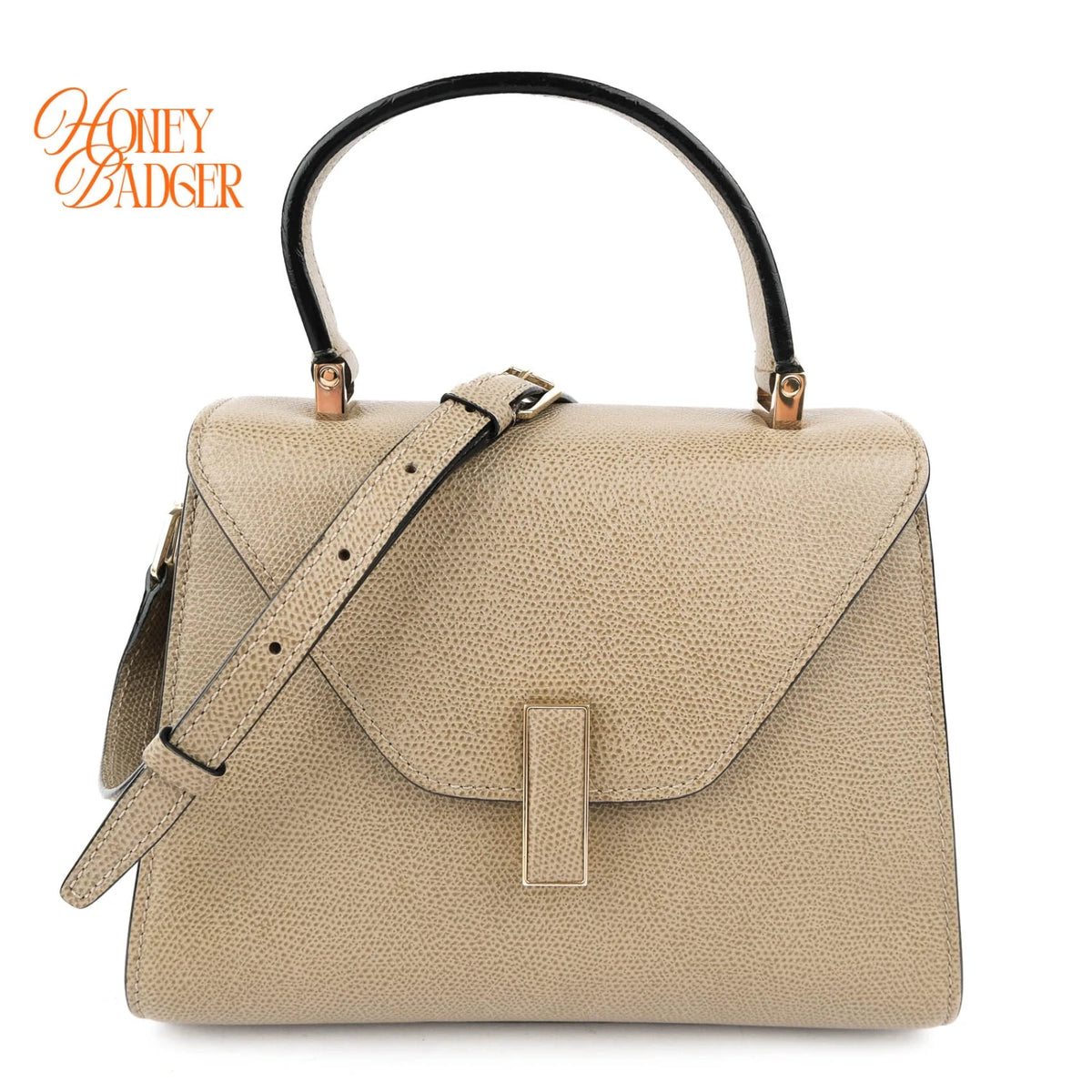 Valextra Iside Mini Millepunte Calfskin Beige Cachemire Gold Hardware Rank A