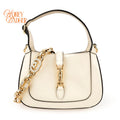Gucci Jackie 1961 Small Patent Leather White Black Gold Hardware Rank A