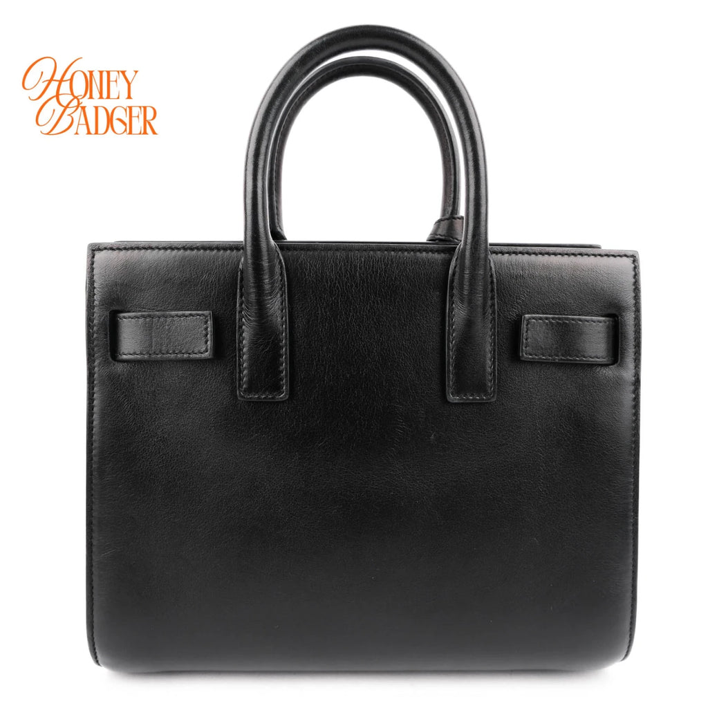 Saint Laurent Sac de Jour Nano Smooth Calfskin Black Bronze Hardware Rank A