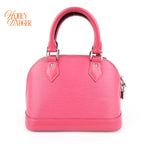 Louis Vuitton Alma BB Fuchsia Epi Leather 2-Way Bag Rank A