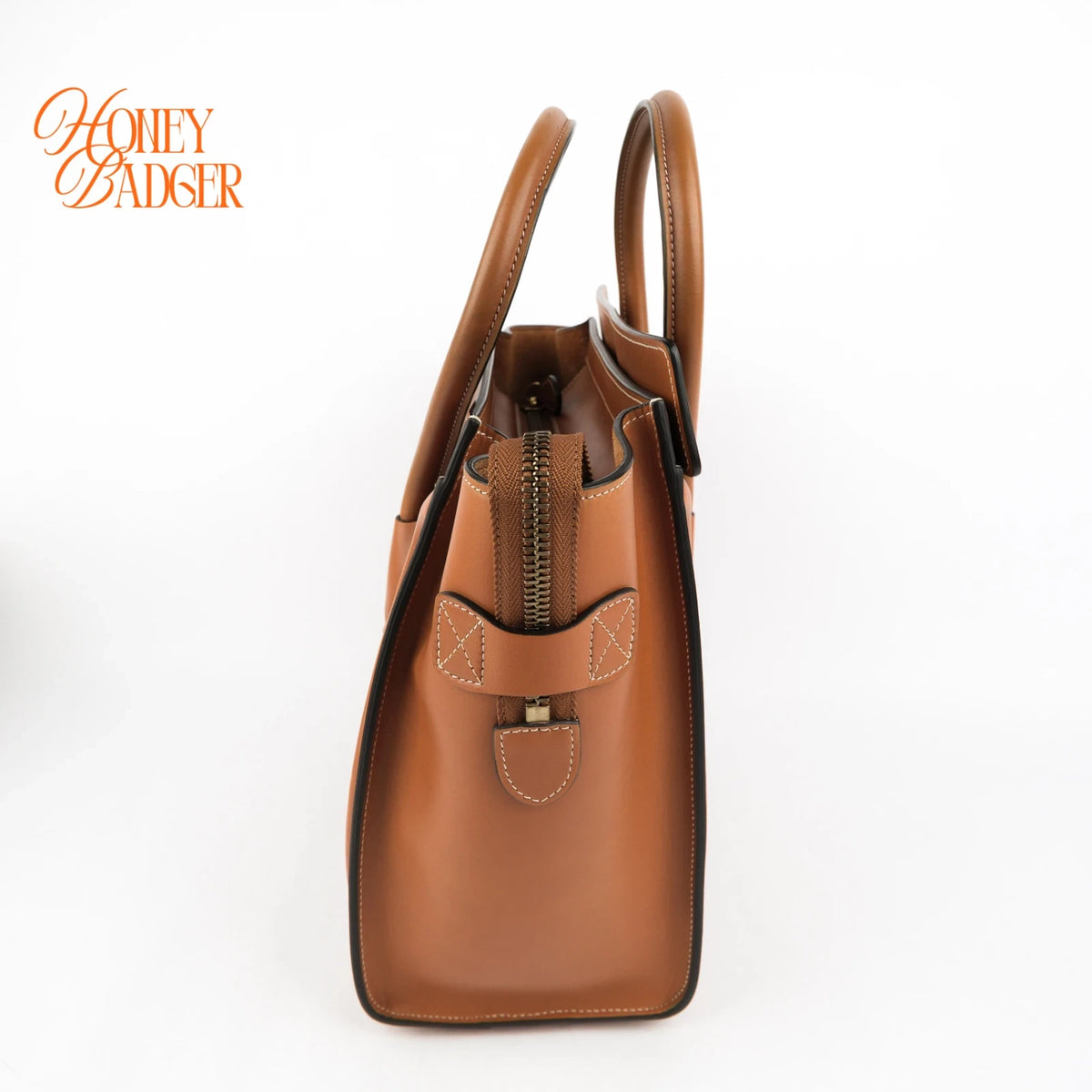 Celine Luggage Micro Smooth Calfskin Brown Gold Hardware Rank B