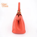 Fendi Peekaboo Mini Smooth Leather Orange Rank A