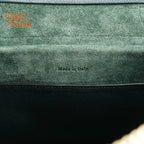 Celine Belt Bag Mini Grained Calfskin Amazone Dark Green Gold Hardware Rank AB