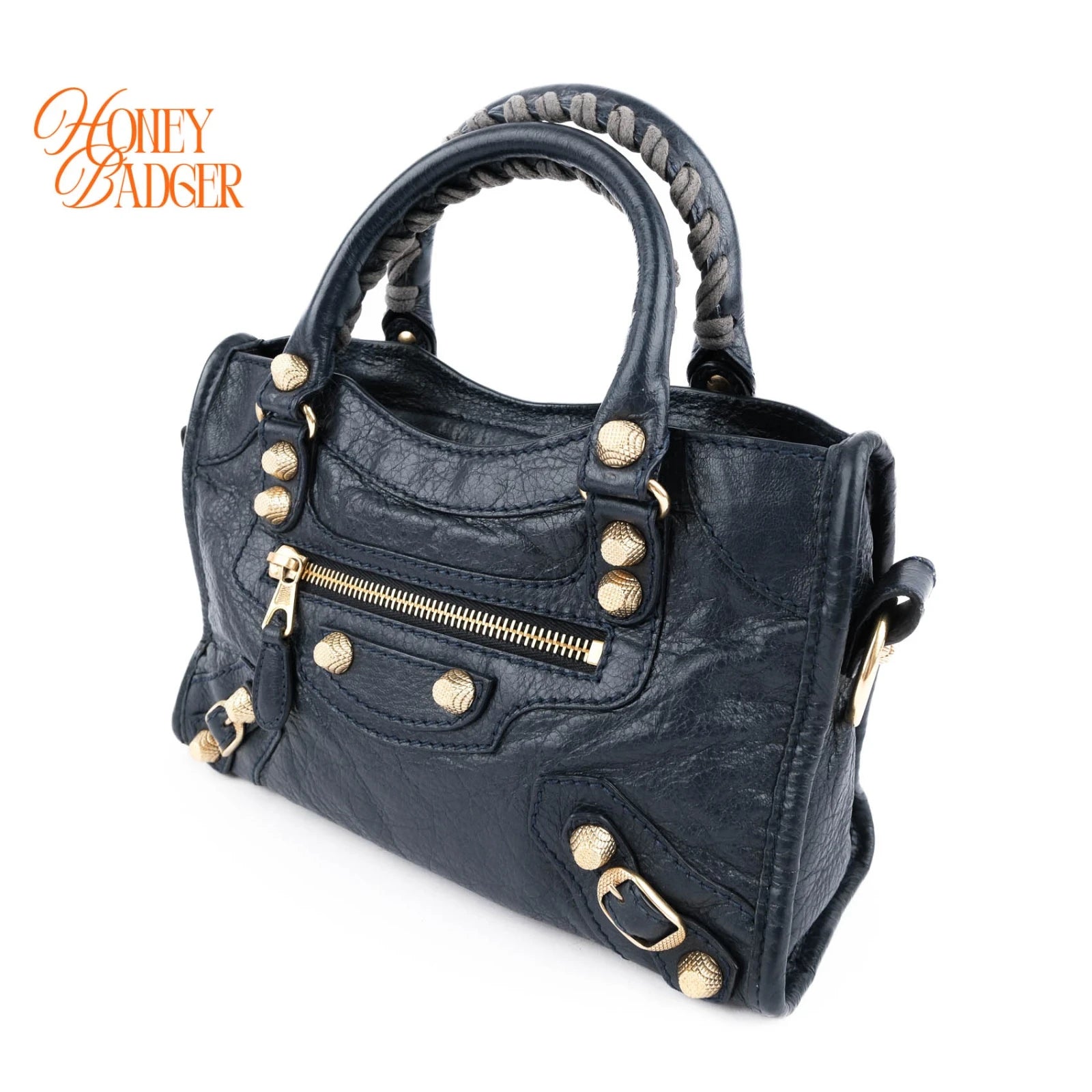 Balenciaga Classic City Mini Navy Gold — Vintage Tokyo