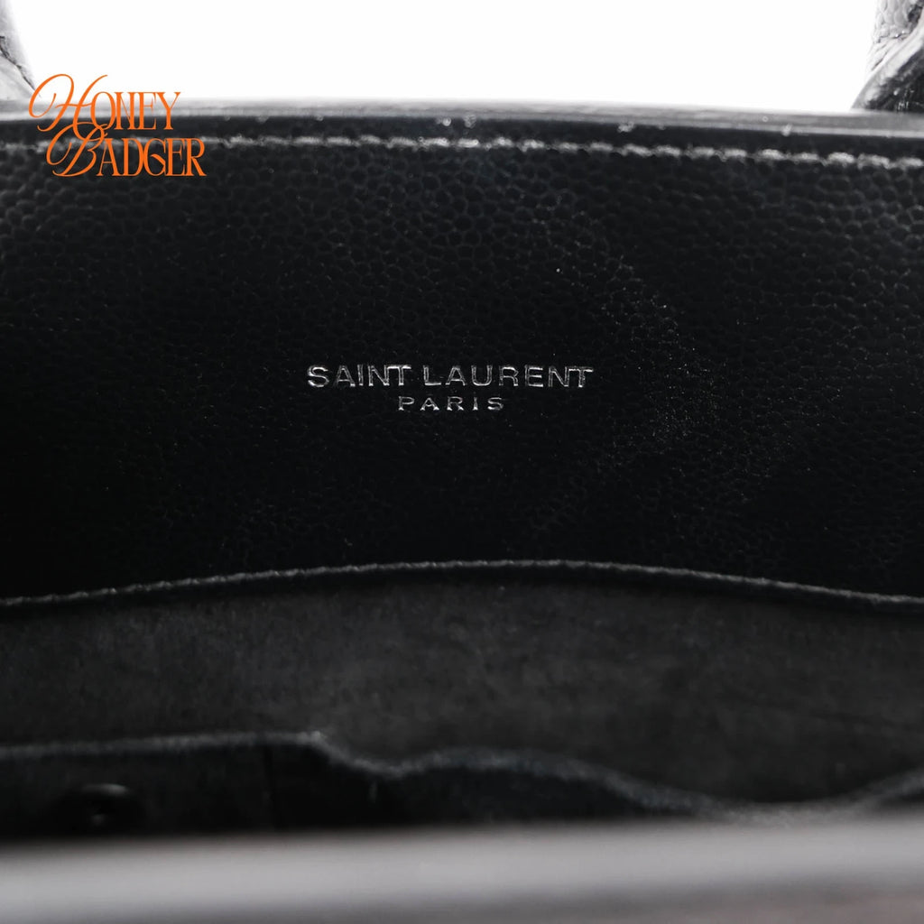 Saint Laurent Sac de Jour Nano Studded Leather Black Rank A
