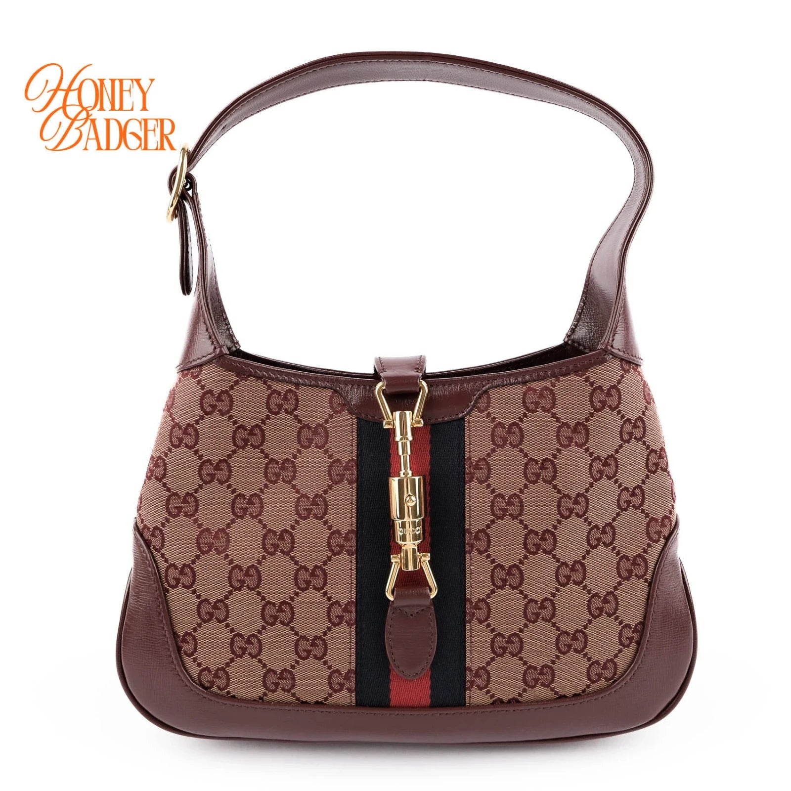 Gucci Jackie 1961 GG Canvas and Leather Burgundy Rank S