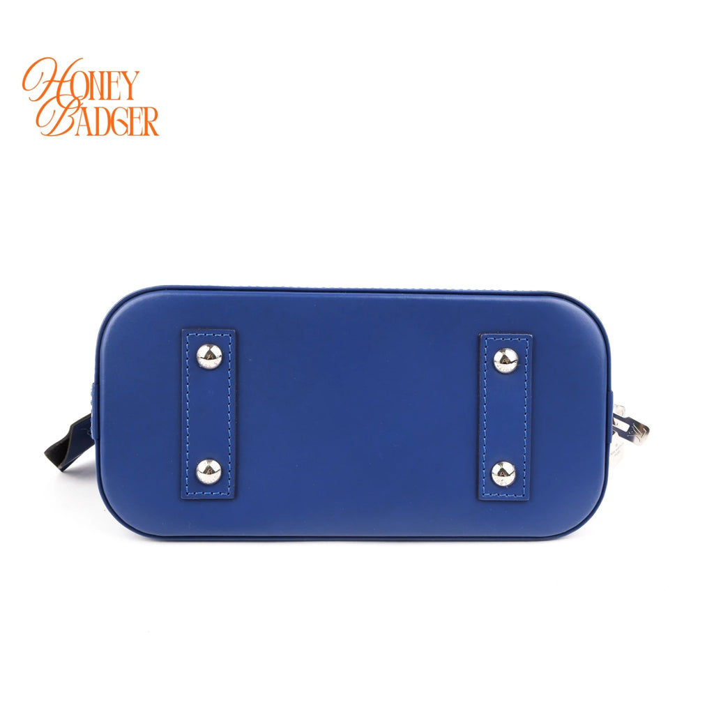 Louis Vuitton Alma BB Epi Leather Indigo Blue Silver Hardware Rank A