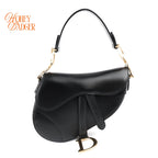 Dior Saddle Bag Calfskin Black Rank AB
