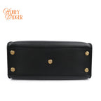 Louis Vuitton On My Side MM Calfskin Black Monogram Tufting Gold Hardware Rank AB