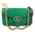 Gucci GG Marmont Small Green Leather Rank S