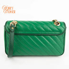 Gucci GG Marmont Small Green Leather Rank S