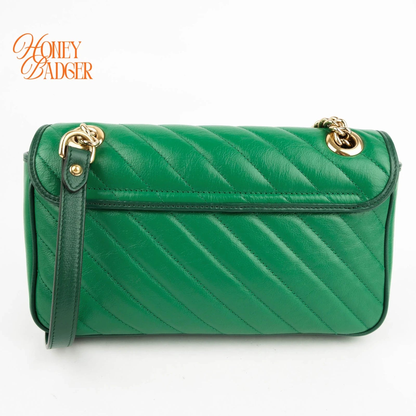 Gucci GG Marmont Small Green Leather Rank S