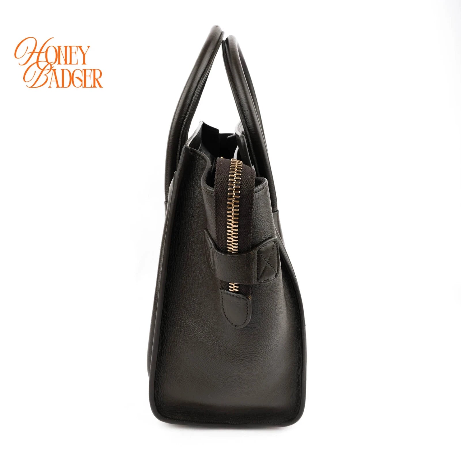 Celine Luggage Medium Grained Calfskin Brown Rank A