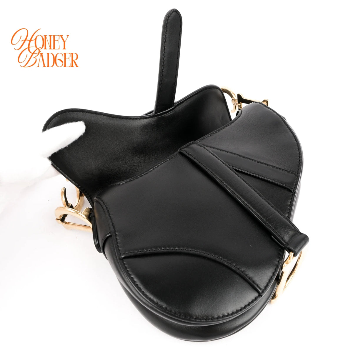 Dior Saddle Bag Calfskin Black Rank AB