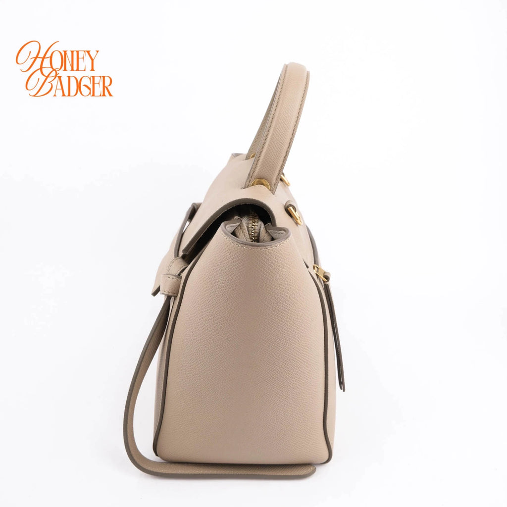 Celine Belt Bag Medium Beige Leather 2Way Handbag Rank A