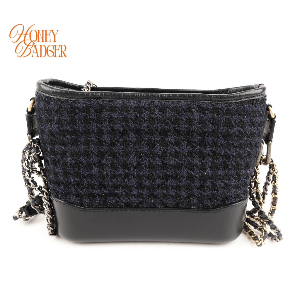 Chanel Gabrielle Hobo Small Navy Tweed Grade A