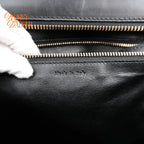 Celine Luggage Mini Shopper Leopard Print Canvas Black Calfskin Gold Hardware Rank AB
