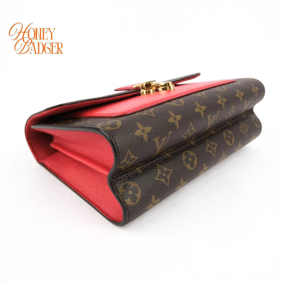 Louis Vuitton Victoire Monogram Cerise Red Chain Shoulder Bag Rank A