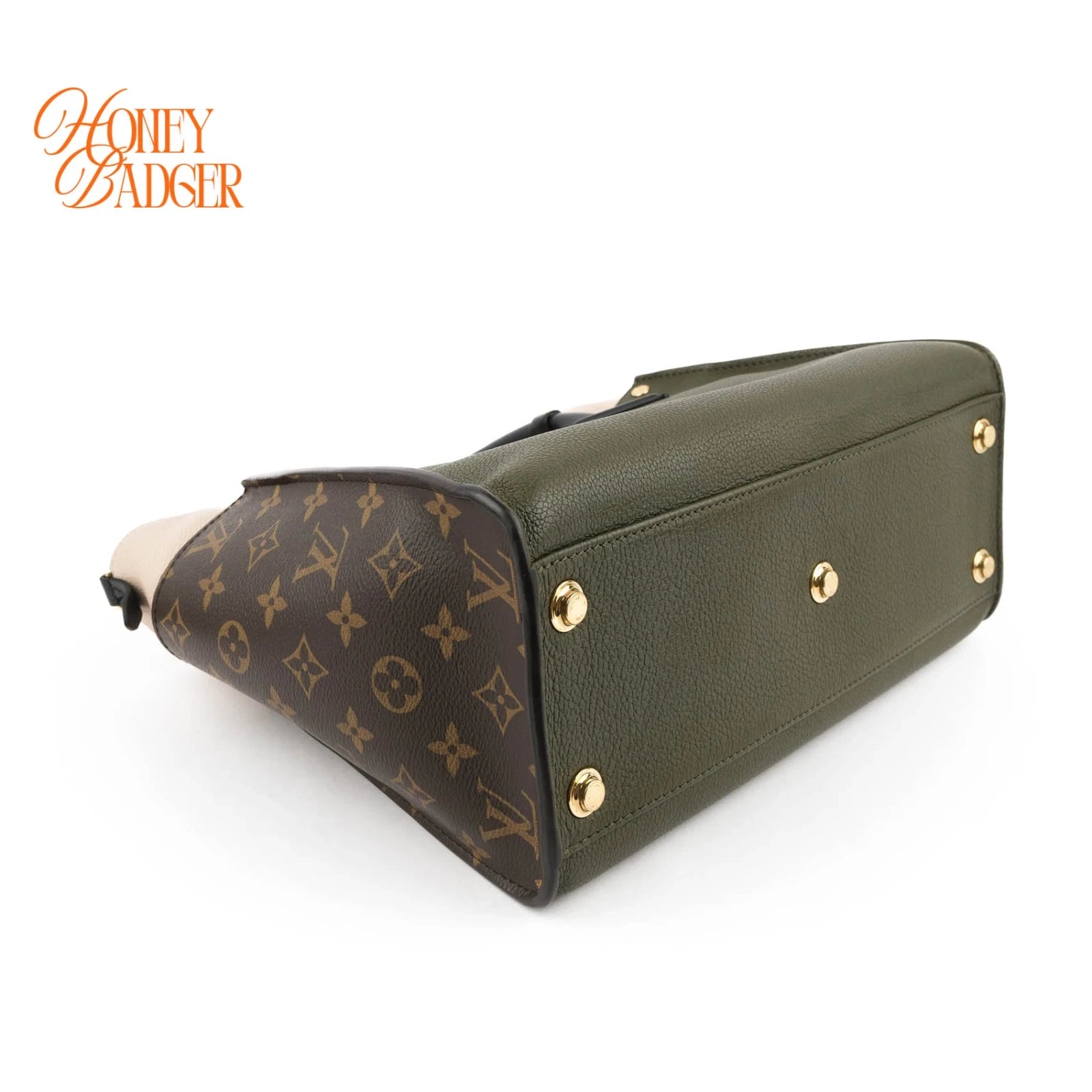 Louis Vuitton On My Side MM Monogram & Leather 2WAY Handbag Green