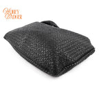 Bottega Veneta Maxi Veneta Hobo Intrecciato Nappa Leather Black Rank AB