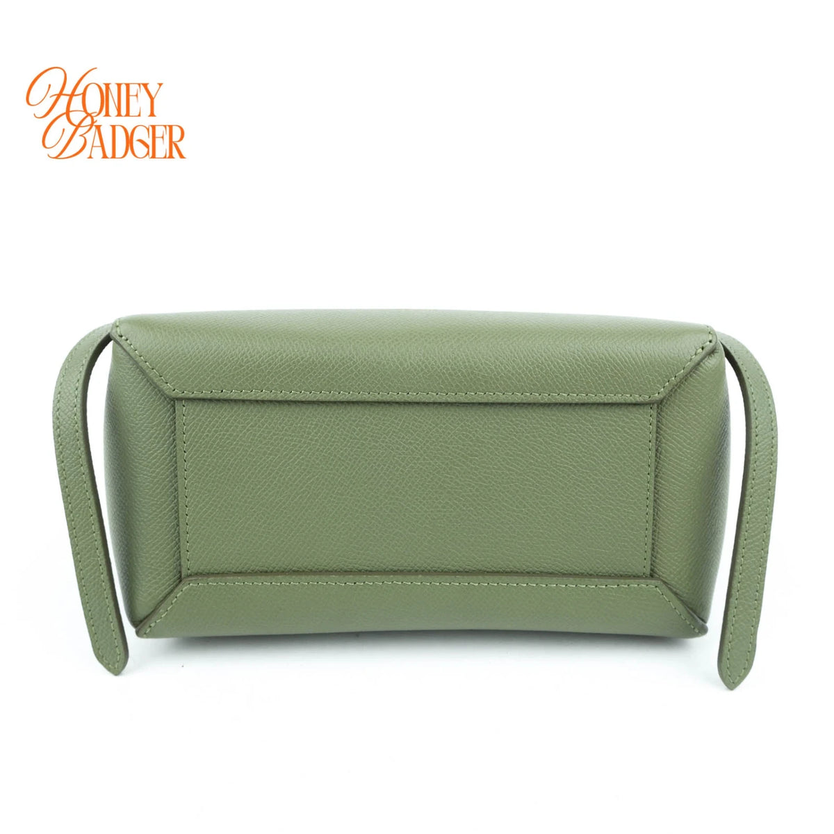 Celine Belt Bag Nano Grained Calfskin Sage Green Gold Hardware Rank A
