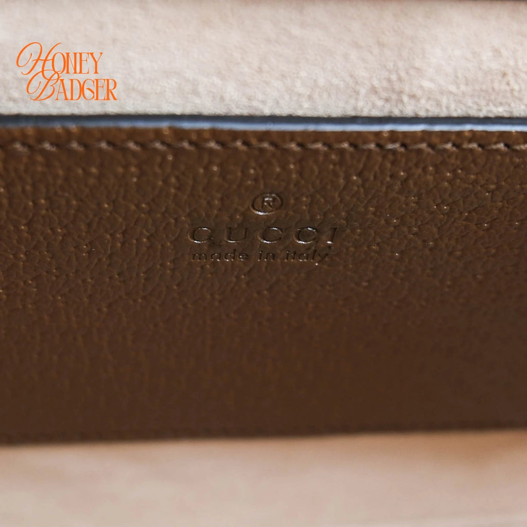 Gucci Diana Mini Leather Brown Rank S