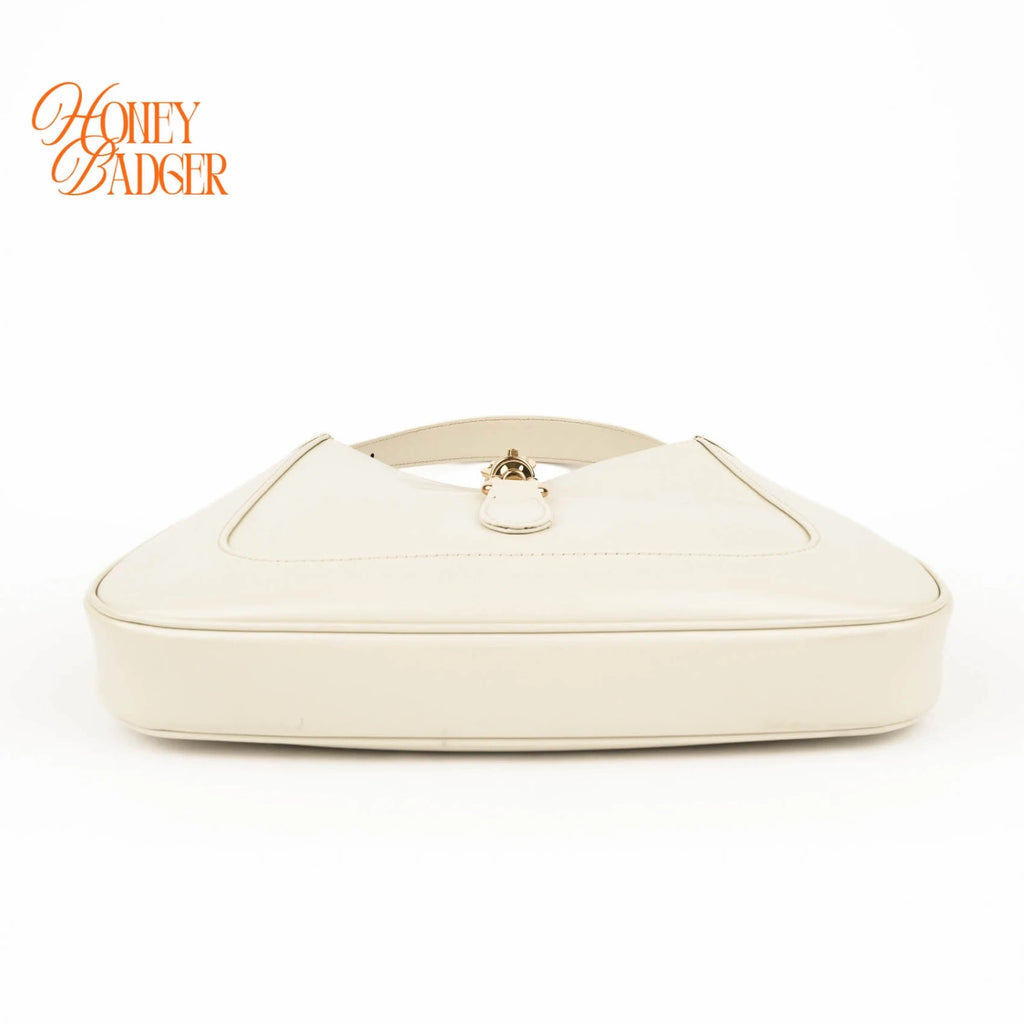 Gucci Jackie 1961 Medium Leather White Gold Hardware Rank S