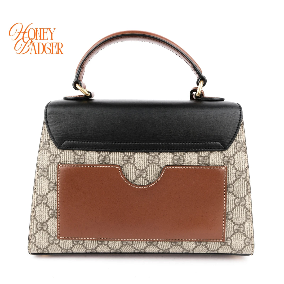 Gucci Padlock GG Supreme Canvas Leather Black Brown Rank AB
