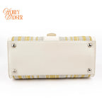 Delvaux Brillant MM Toile de Cuir Rainbow & Calf Souple Ivory Rank A