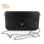 Louis Vuitton Pochette Félicie Epi Leather 3-in-1 Chain Shoulder Bag Black Noir