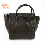 Celine Luggage Medium Grained Calfskin Brown Rank A