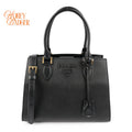Prada Saffiano Logo Tote Black Leather 2WAY Shoulder Bag