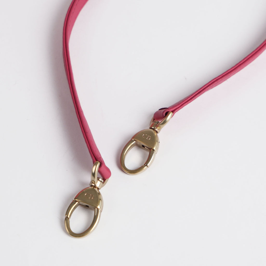 Christian Dior Lady Dior Medium Cannage Pink Leather 2-Way Handbag (Gold Hardware)