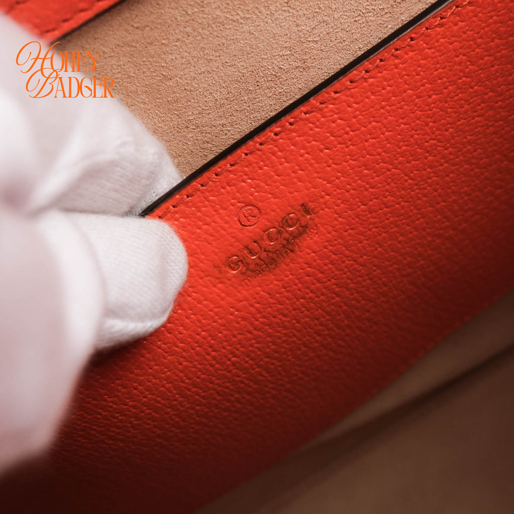 Gucci Diana Mini Tote Bag Bamboo Orange Leather Gold Hardware 2WAY 655661